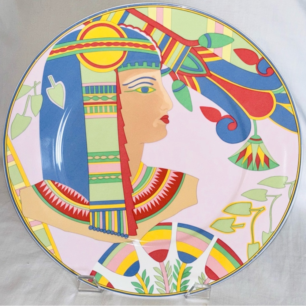 Vintage Mikasa Maxima Cleopatra Egyptian Heavy China Large Plate 12” Platter HTF